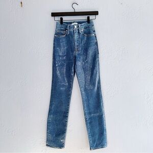 Good American Snake Indigo Classic Slim Jeans Size 0/25